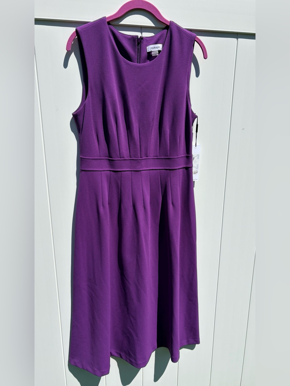 Calvin Klein purple sleeveless - effortless SUMMER dress - size 8